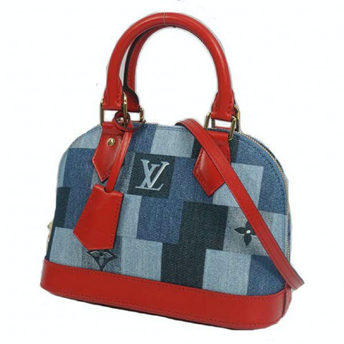 Pre-Owned Louis Vuitton Alma Bb Blue Denim - Jeans Handbag | ModeSens
