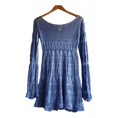 Pre-owned Philosophy Di Alberta Ferretti Blue Cotton Dress