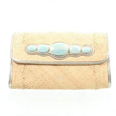 Pre-owned Anya Hindmarch Beige Leather Clutch Bag