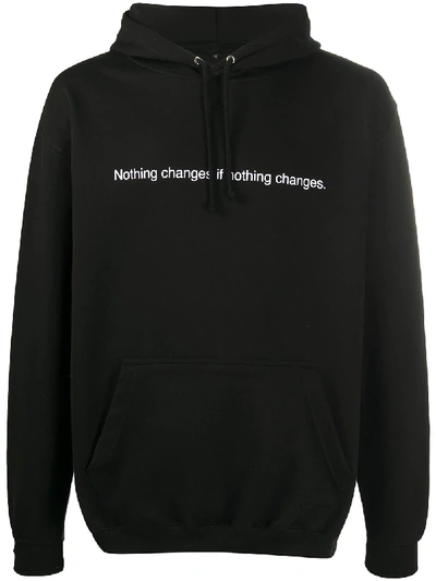 Famt Nothing Changes Relaxed-fit Hoodie In Black