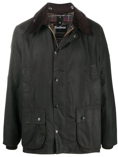 Barbour Bedale Snap-fastening Jacket In Brown