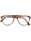 PERSOL DOUBLE BRIDGE TORTOISESHELL GLASSES