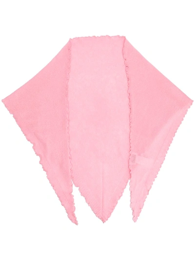 Allude Triangle Cashmere Scarf In Pink