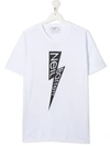 NEIL BARRETT TEEN LOGO PRINT COTTON T-SHIRT