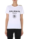 BALMAIN CREW NECK T-SHIRT,11469442