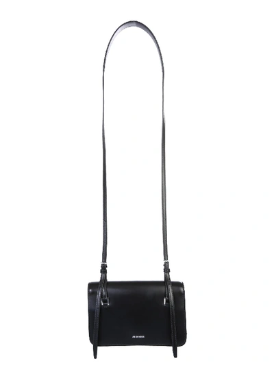 Jil Sander Mini Holster Leather Shoulder Bag In Black