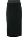 Dolce & Gabbana Wool-blend Pencil Skirt In Black