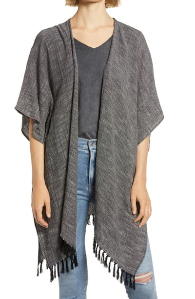 Treasure & Bond Cross-dyed Ruana In Black Combo | ModeSens