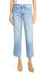 TRAVE VIVIENNE RAW HEM CROP STRAIGHT LEG JEANS,105-003-053