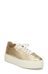 Sam Edelman Women's Pippy Lace Up Sneakers In Gold Leather