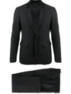 Dsquared2 Black Wool Blend Chicago Tuxedo Suit In Black