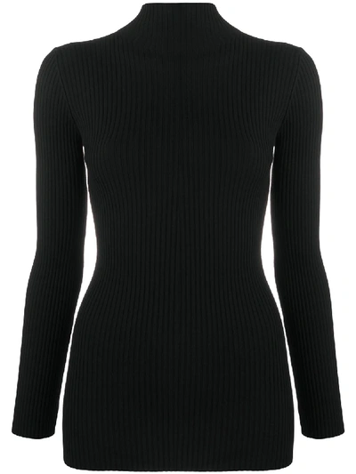Wolford Ribbed Roll-neck Jumper In Black