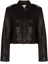 Khaite The Cordelia Leather Jacket In Black