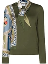 FERRAGAMO SCARF-NECK WOOL TOP