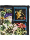 DOLCE & GABBANA GRAPE PRINT SCARF