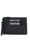 VERSACE JEANS COUTURE LOGO-PRINT FLAT CLUTCH
