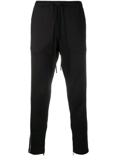 Valentino Contrast-piping Track Trousers In Black