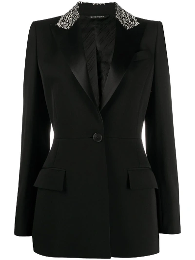 Givenchy Sequin Embellished Blazer Jacket In Black