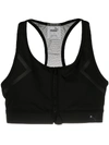 Puma High-impact Zipped Bra Top In Black