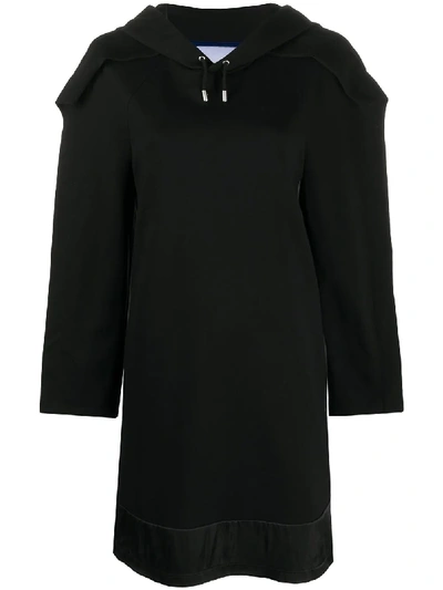 Koché Panelled Hoodie Dress In Black