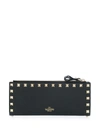 VALENTINO GARAVANI ROCKSTUD GRAINY LEATHER WALLET