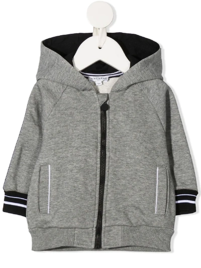 Givenchy Babies' Kids Logo Tape Hoodie (6-36 Months) In Grey