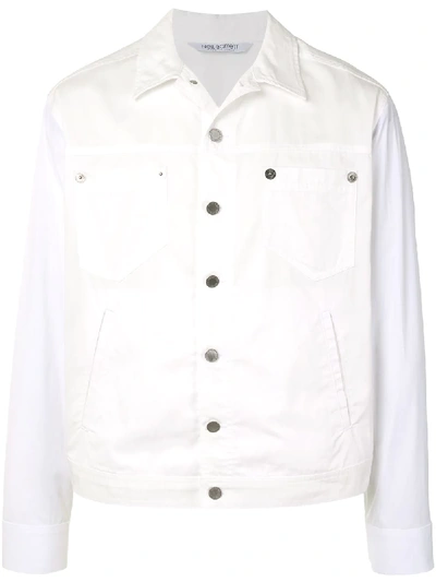 Neil Barrett Button-up Denim Jacket In White