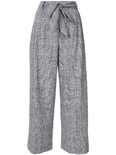 By Any Other Name Lindburg Seersucker Belted Trousers In Blue Stripe
