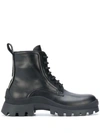 DSQUARED2 LEATHER ANKLE LACE-UP BOOTS