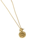 PAMELA CARD Constantine's Medallion 24K Gold-Plated Necklace,828908