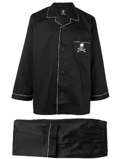 Mastermind Japan Skull Detail Pyjama Shirt In Black