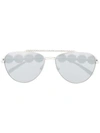 VERSACE OVERSIZED AVIATOR SUNGLASSES