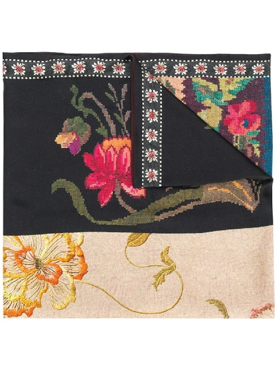 Pierre-louis Mascia Floral-print Silk Scarf In Neutrals