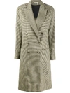 CHLOÉ HOUNDSTOOTH PATTERN DOUBLE-BREASTED COAT