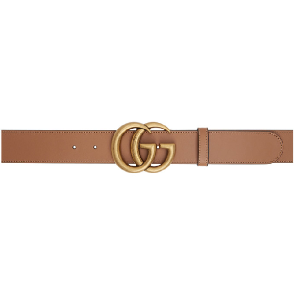 Gucci Gg Marmont Skinny Belt In 2845 Tan | ModeSens