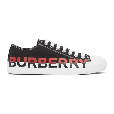 Burberry Black & Red Larkhall M Logo Sneakers