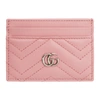 GUCCI GUCCI PINK GG MARMONT 2.0 CARD HOLDER