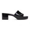 Gucci Logo-embossed Rubber Mules In Nero