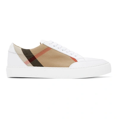 Burberry White New Salmond Sneakers