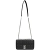 BURBERRY BLACK & SILVER GRAINY SMALL LOLA BAG