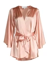 Fleur Du Mal Silk Tie-waist Robe In Vintage Blush