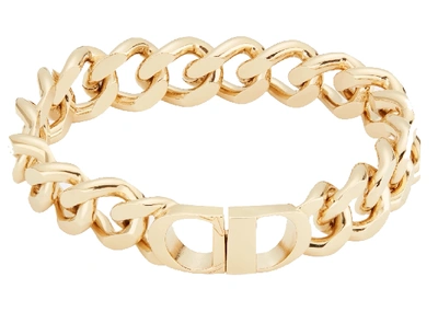 Pre-owned Dior Icon Cd Bracelet Metal With Gold Finish