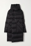RICK OWENS HOODED QUILTED SHELL DOWN COAT