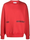 Ambush Logo Print Jersey Sweatshirt In Red