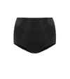 Dolce & Gabbana Satin High-waisted Panties In Black