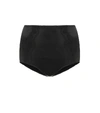 Dolce & Gabbana Satin-finish High-waisted Briefs In Black