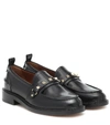 VALENTINO GARAVANI ROCKSTUD LEATHER LOAFERS,P00479922