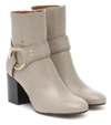 CHLOÉ LEATHER ANKLE BOOTS,P00482421