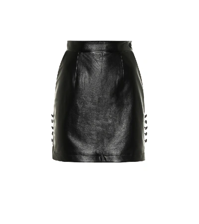 Matériel Tbilisi Faux Leather Miniskirt In Black