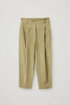 COS COTTON WIDE-LEG PLEATED CORD TROUSERS,0920531002007